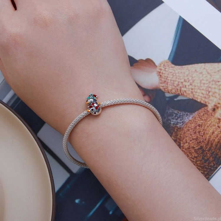 świąteczny bałwan charms zawieszka do bransoletek typu pandora G398.jpg