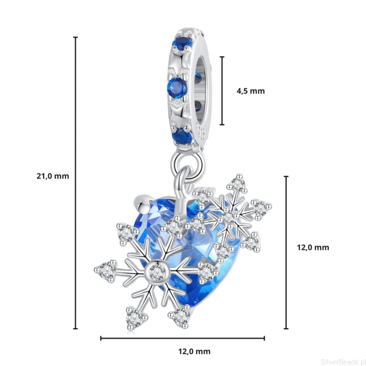 G399 wymiary zawieszka charms śnieg zima.jpg