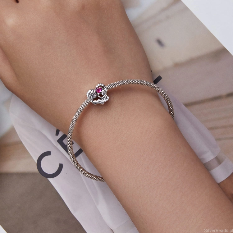 Charms ze srebra serce pasujący do bransoletek typu pandora G444.jpg
