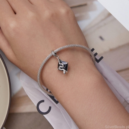 Zawieszka Wąż charms do bransoletki Pandora lub innej bransoletki modułowej tego typu G467.jpg