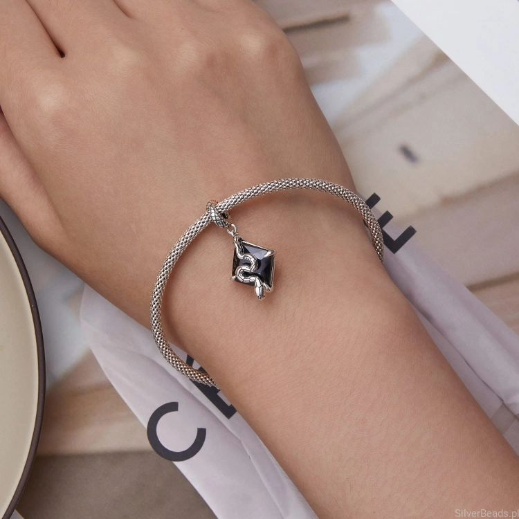 Zawieszka Wąż charms do bransoletki Pandora lub innej bransoletki modułowej tego typu G467.jpg