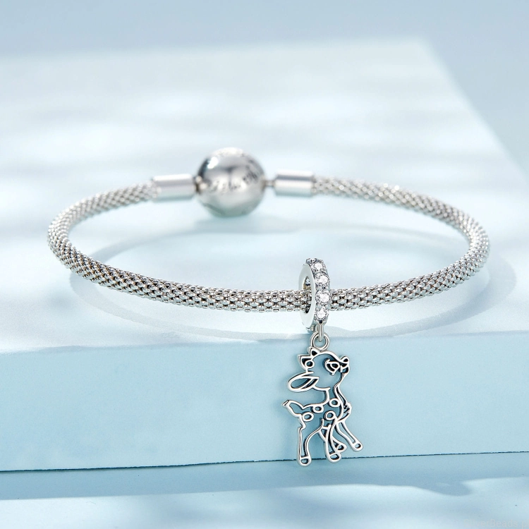 Srebrna bansoletka modułowa Charms jelonek Bambi G484.jpg