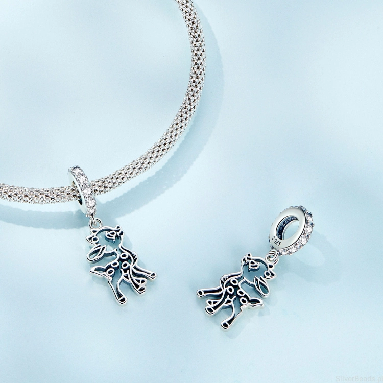 Srebrny charms ażurowy jelonek Bambi G484.jpg