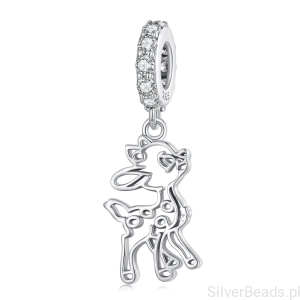 Jelonek Bambi charms zawieszka srebro 925 beads