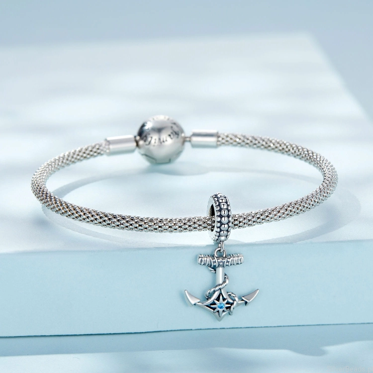 Srebrna bransoletka modułowa charms kotwica srebro 925 G485.jpg