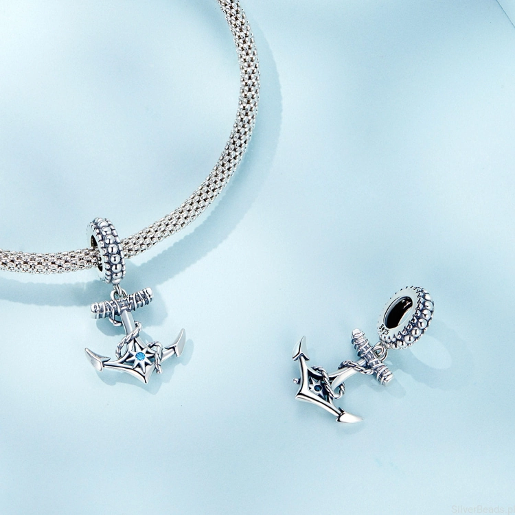 Srebrna kotwica zawieszka charms G485.jpg