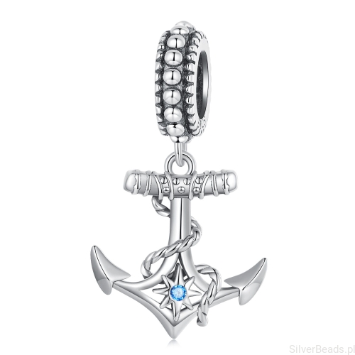 Srebrna zawieszka charms kotwica G485.jpg