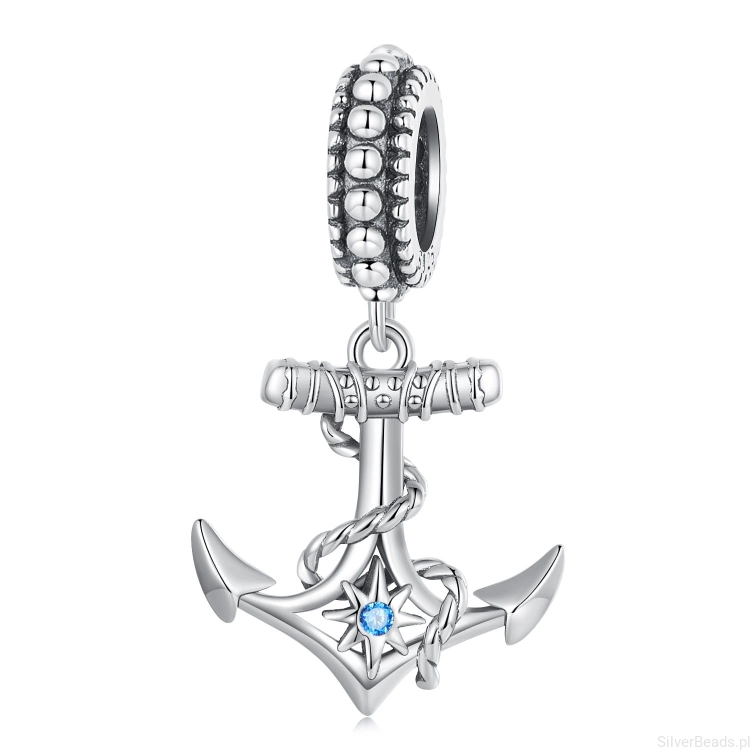 Srebrna zawieszka charms kotwica G485.jpg