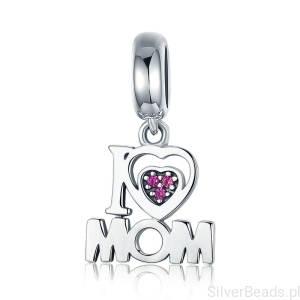 Serce dla Mamy srebrny charms zawieszka srebro 925