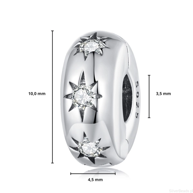 G495 Wymiary koralika charms spinka stoper ze srebra próby 925.jpg