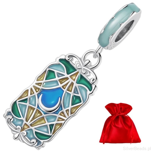 G514 Woreczek czerwony gratis do zamówienia srebrny charms karta tarota