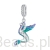 Srebrny charms kolorowy smok G522
