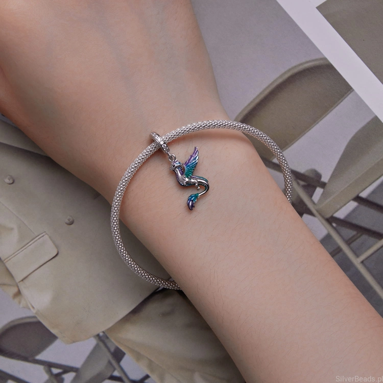 Smok charms do Pandora i innych bransoletek modułowych G522