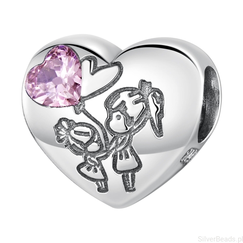 srebrny charms prezent dla siostry G531