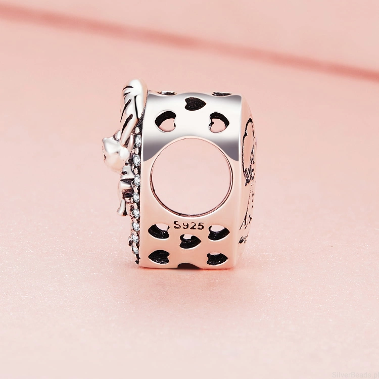 charms srebro 925 serce pies i chłopiec G536