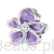 Srebrny charms fioletowy kwiat kwiatek G546