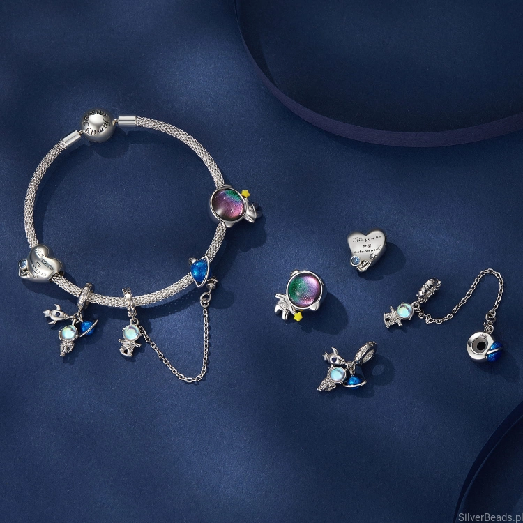 Kolekcja srebrnych charmsów do bransoletek modułowych charms G562