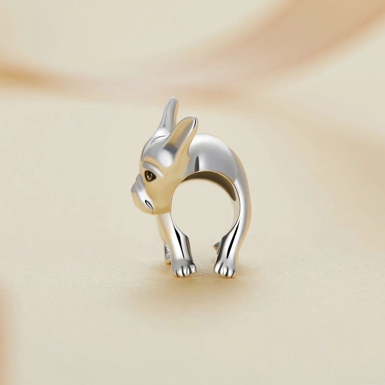charms srebro 925 pies piesek koralik buldog francuski G566
