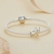 Srebrna bransoletka typu Pandora i charms buldog francuski piesek G566