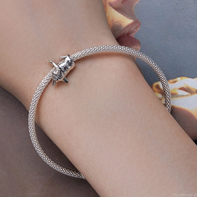 charms pies buldog do Pandora i bransoletek modułowych innych znanych producentów G566