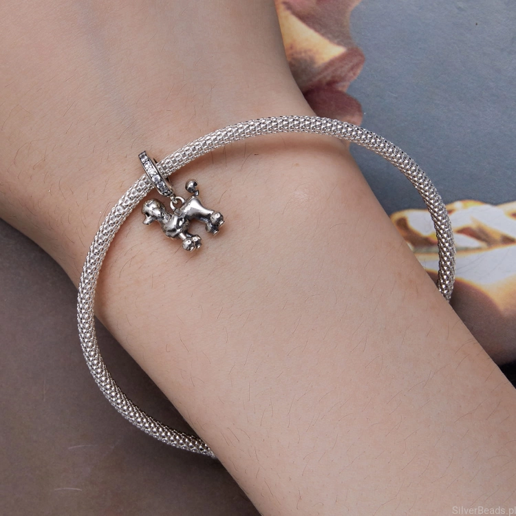charms pies pudel zawieszka do bransoletek modułowych typu Pandora G567