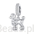 Srebrny charms pudel zawieszka do bransoletek G567