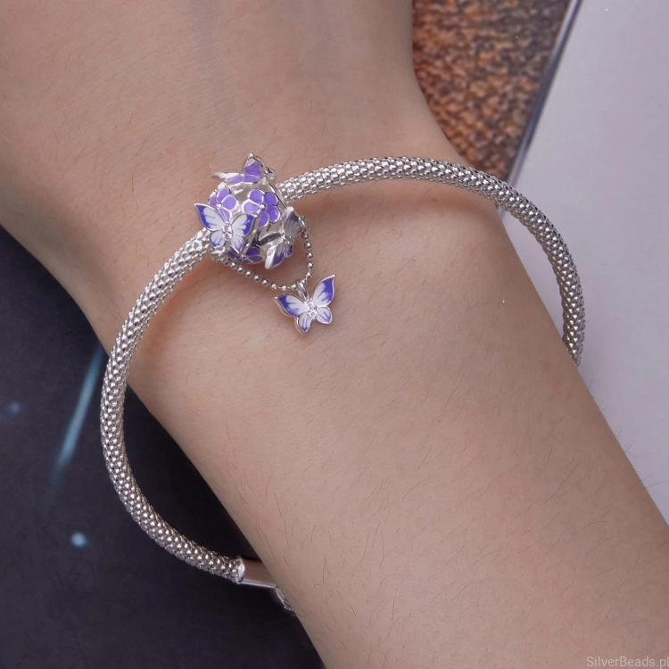 Srebrny charms do Pandora i innych bransoletek modułowych znanych producentów G570