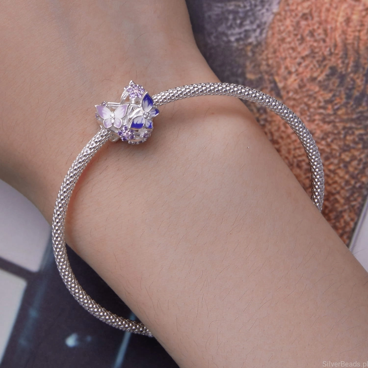 Srebro 925 serce charms do SilverBeads, Pandora i innych bransoletek modułowych znanych producentów G574