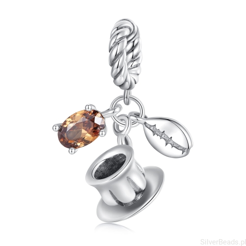 Srebrny charms filiżanka kawy G578