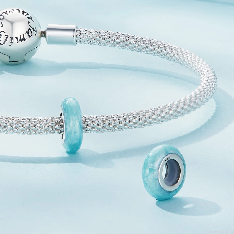 Srebrne koraliki charms stopery do bransoletek modułowych typu Pandora G584