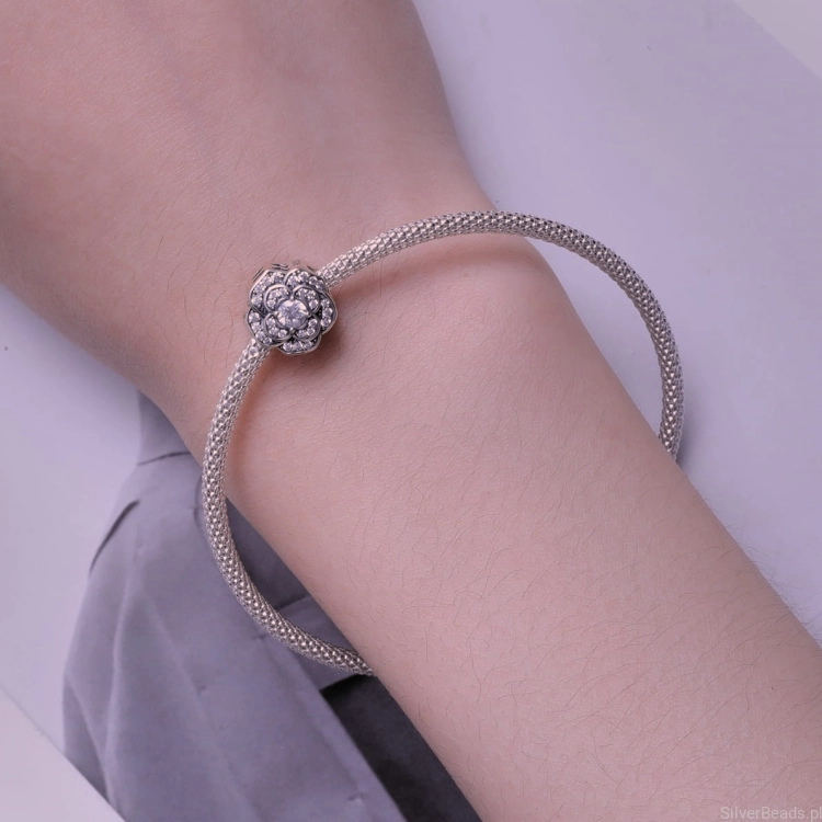 Kwiat róży Charms do Pandora oraz innych bransoletek modułowych znanych producentów G596