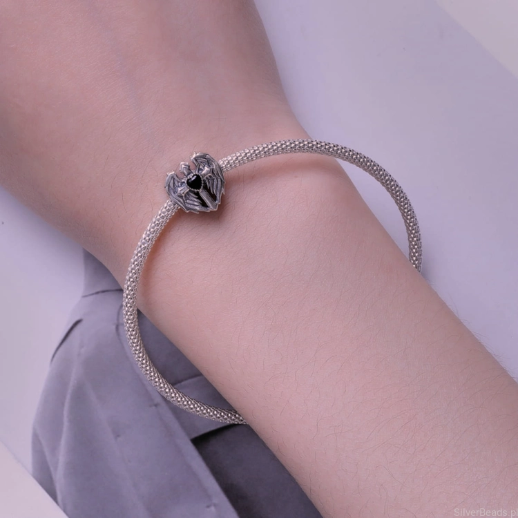 Charms Serce krzyż do Pandora oraz innych bransoletek modułowych znanych producentów jak Apart itd.