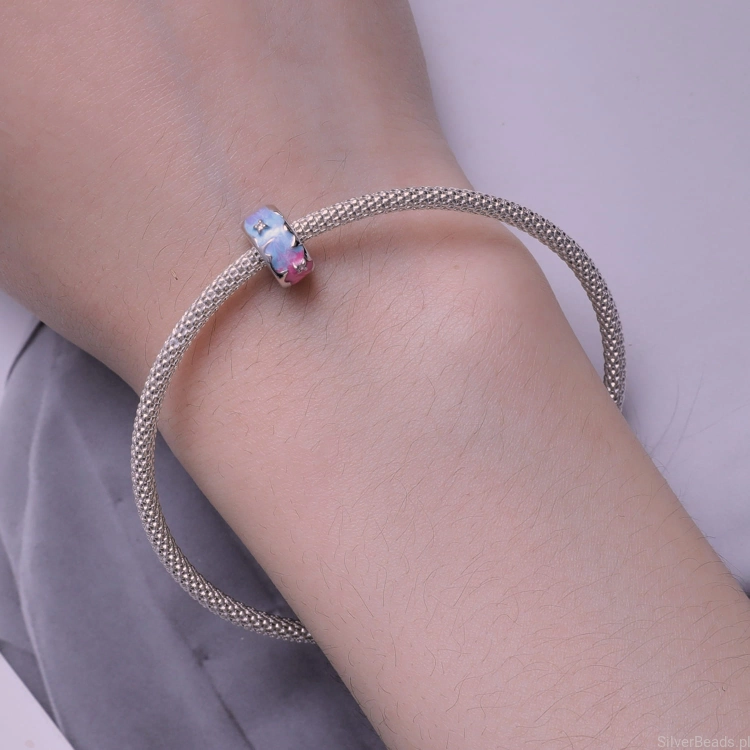 Srebrny charms tęczowy stoper do bransoletek modułowych Pandora SilverBeads Apart Kruk Yes i innych znanych producentów.