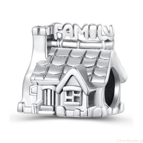 Charms ze srebra próby 925 Dom rodzinny G616