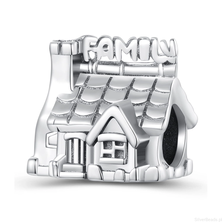 Charms ze srebra próby 925 Dom rodzinny G616