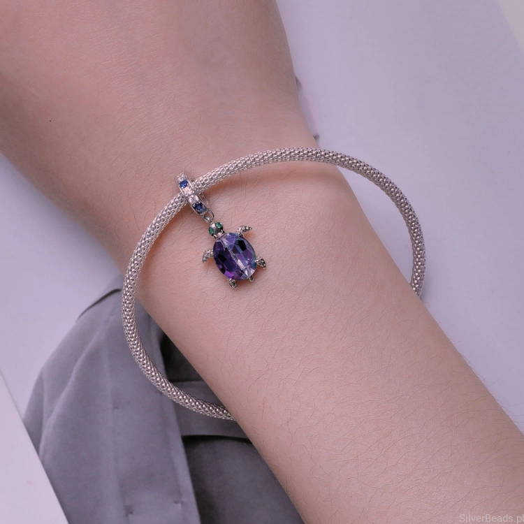 Srebrny charms Żółw do bransoletek modułowych Pandora SilverBeads Apart Kruk Yes i innych znanych producentów. G621