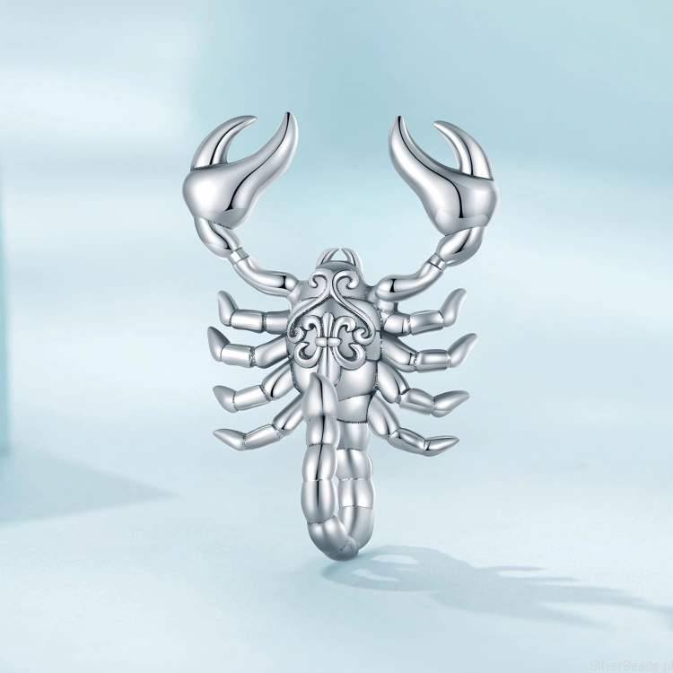 Charms srebro 925 Duży skorpion koralik do bransoletki modułowej charms G630
