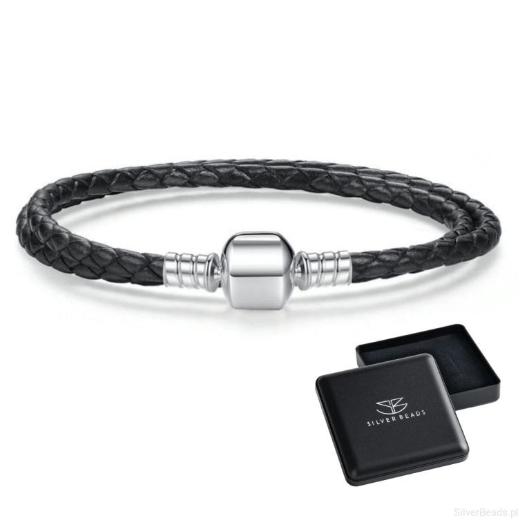 Srebrna bransoletka modułowa charms i gratis eleganckie prezentowe pudełko C307