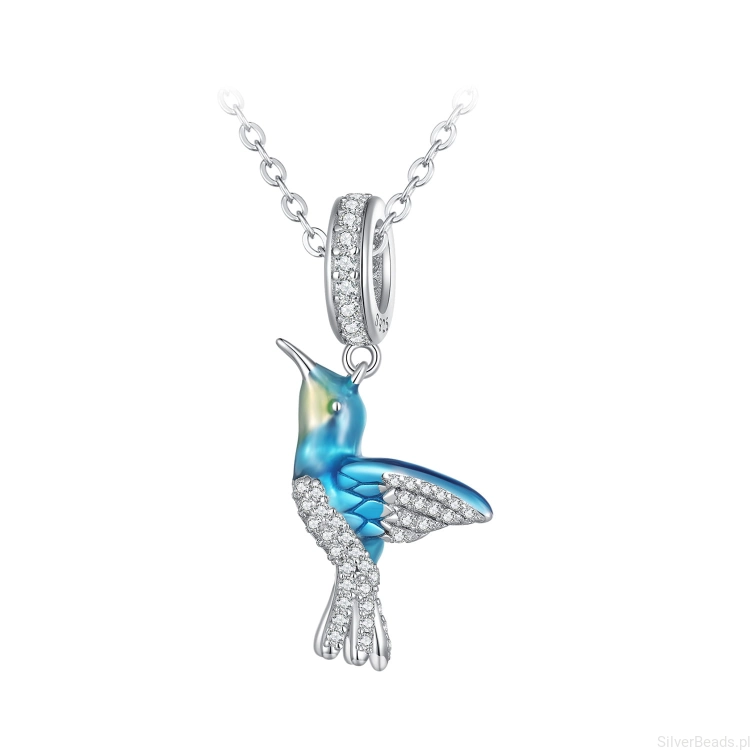 Charms srebro 925 ptaszek zimorodek koralik do bransoletki modułowej charms G638
