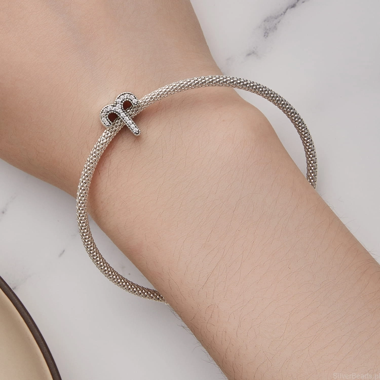 Uniwersalny srebrny charms zodiak baran pasujący do Pandora SilverBeads Apart Yes Kuru i innych bransoletek modułowych G665