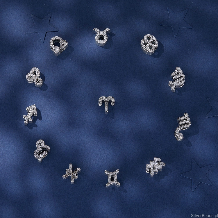 Srebrna kolekcja koralików charms znaków zodiaku.jpg