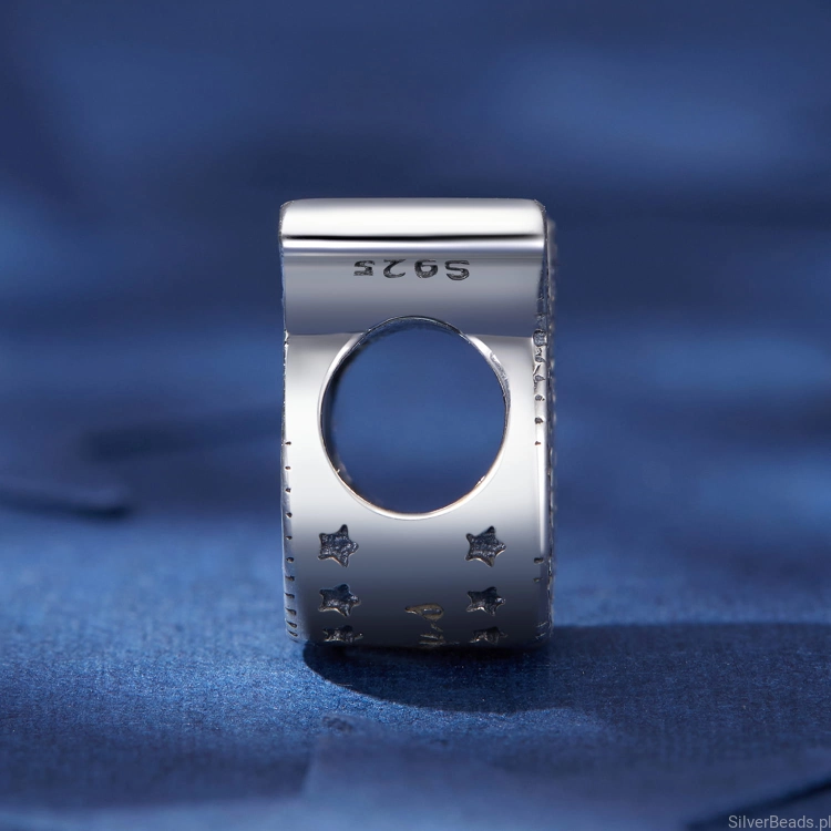 Charms srebro 925 Znak zodiaku byk ozdobiony kryształkami koralik do bransoletki modułowej charms G666