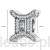 Wielkość koralika charms ze srebra próby 925 beads  Znak zodiaku Bliźnięta ozdobiony kryształkami G667