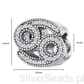 Wielkość koralika charms ze srebra próby 925 beads Znak zodiaku Rak ozdobiony kryształkami G668
