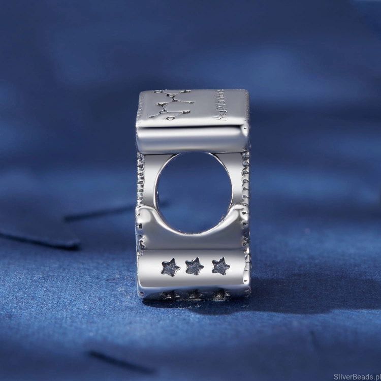 Charms srebro 925 Znak zodiaku Strzelec ozdobiony kryształkami. koralik do bransoletki modułowej charms G673