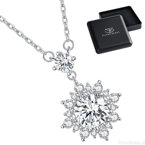 Eleganckie prezentowe pudełeczko gratis do naszyjnika z Moissanitem NM07