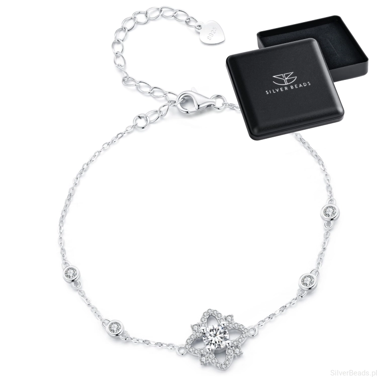 Eleganckie prezentowe pudełeczko gratis do bransoletki z Moissanitem SM03