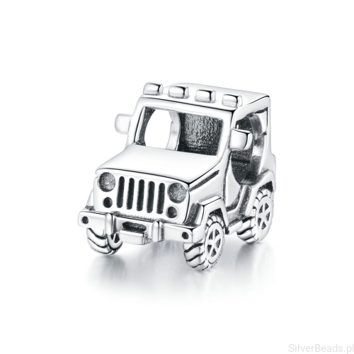 Srebrny koralik charms Samochód terenowy Jeep G682
