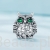 Charms srebro 925 Sowa ozdobiona kryształkami koralik do bransoletki modułowej charms