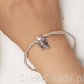 Uniwersalny srebrny charms Wróżka pasujący do bransoletek modułowych Pandora, SilverBeads, Apart, Yes, Kuru i innych.